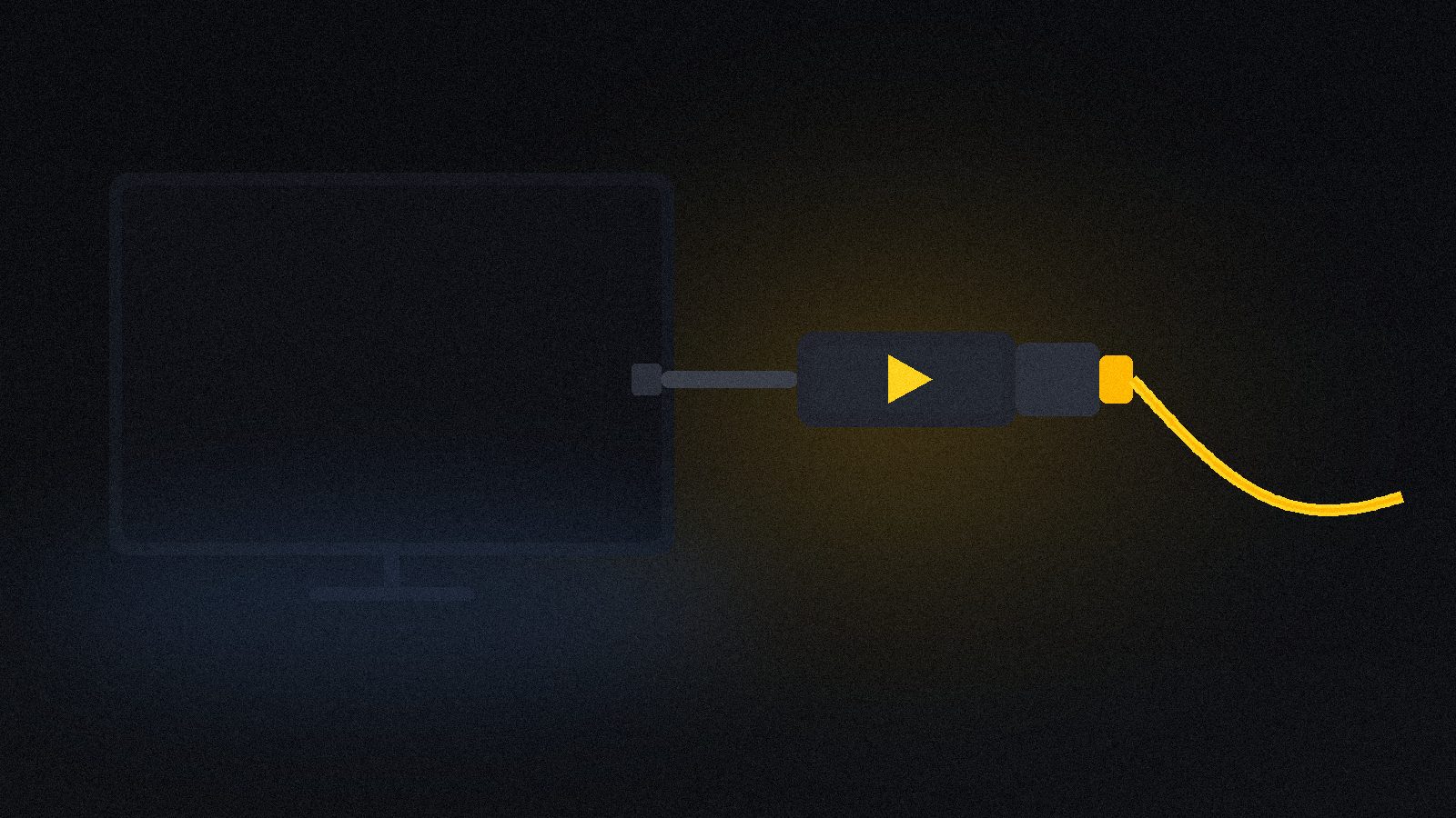 A Fire TV Stick with an HDMI extender and an Ethernet adapter to stop IPTV buffering